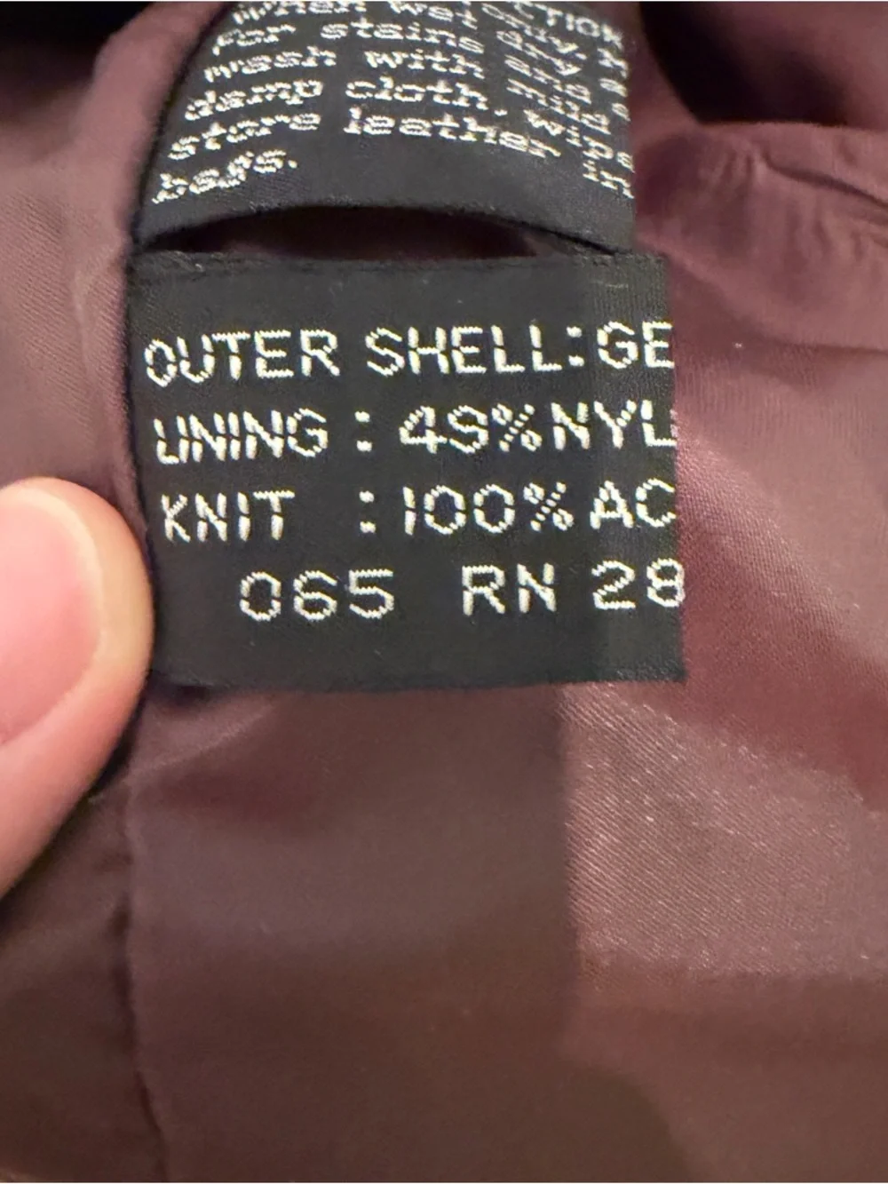 Members Only Brown Leather Bomber Jacket - Picture 5 of 6